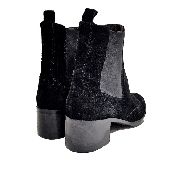 🌹Sesto Meucci Black Suede Wingtip Boots🌹 - Picture 6 of 8